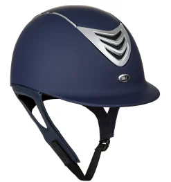 INT RIDING HELMET IRH® IR4G Matte Helmet, Navy Finish with Silver Vent