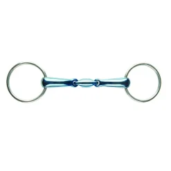 WEATHERBEETA JP by Korsteel® Blue Steel Oval Link Double-Jointed Loose Ring Bit