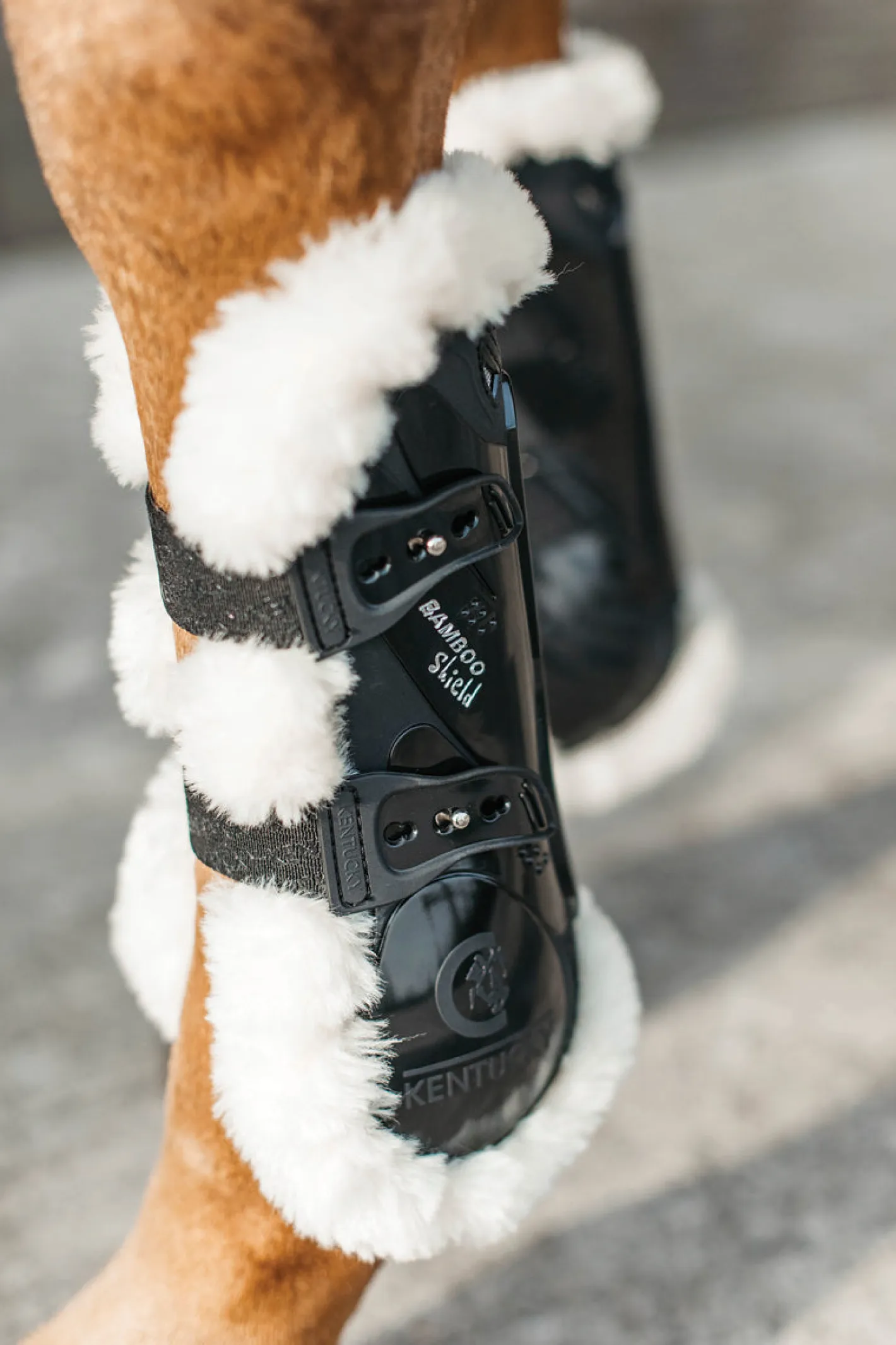 KENTUCKY HORSEWEAR Vegan Sheepskin Elastic Tendon Boots with Bamboo