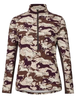 KERRITS ® Ladies’ Plush Printed Fleece Half-Zip Top