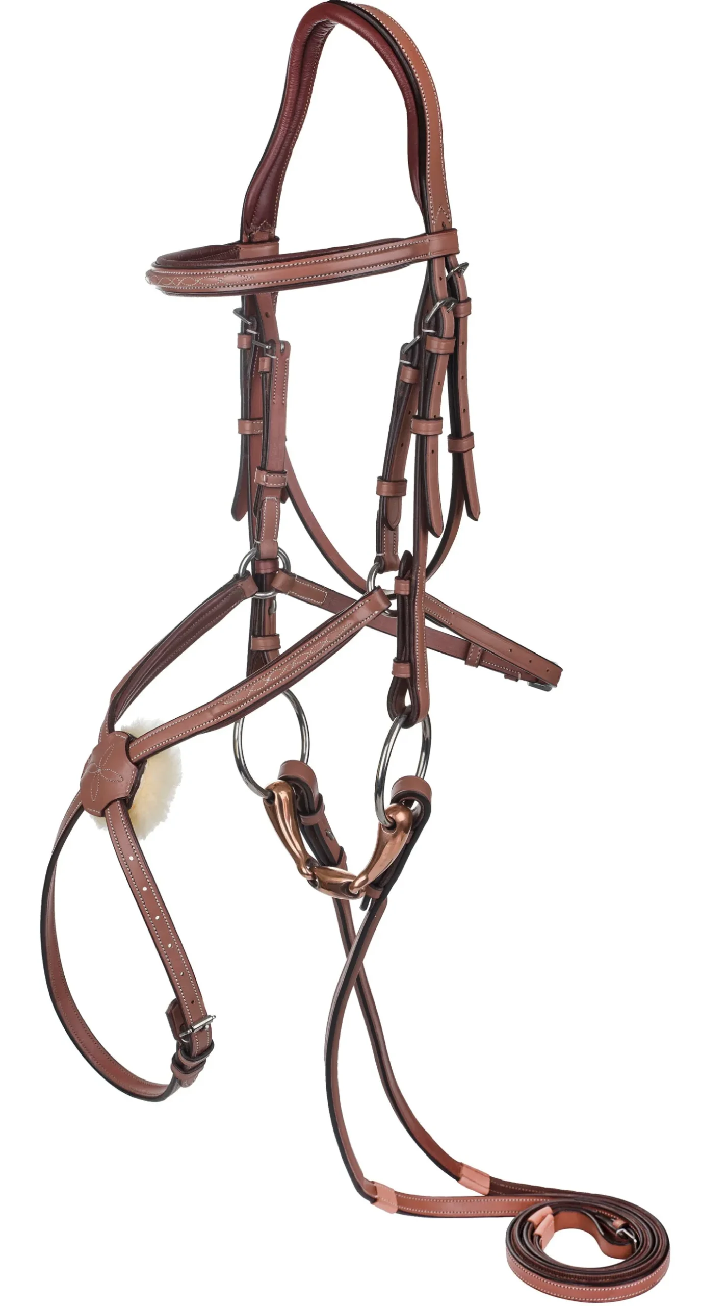 JPC EQUESTRIAN Laureate by Henri de Rivel Figure-8 Bridle with Rubber-Lined Reins