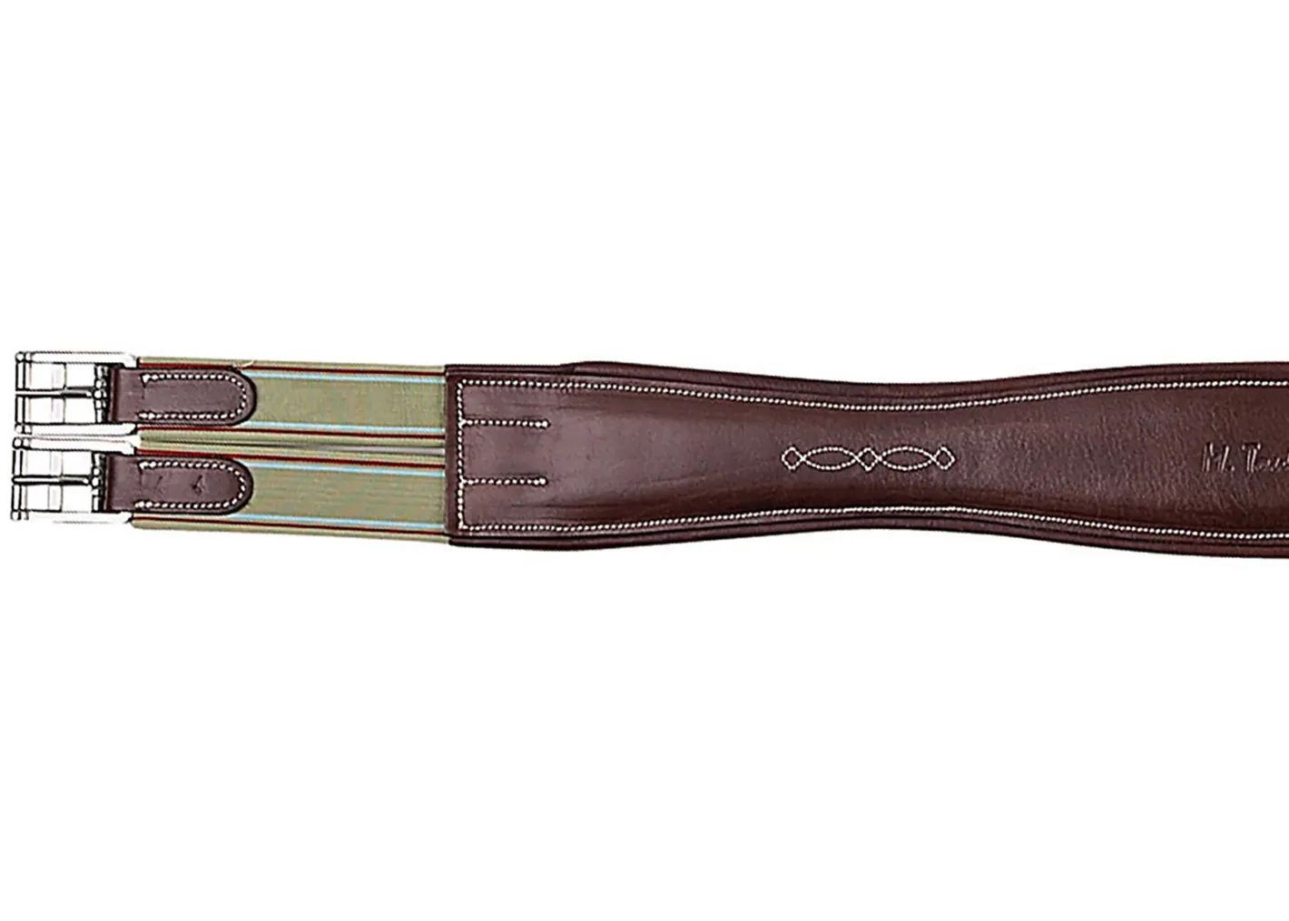 INT RIDING HELMET Marcel Toulouse Contour Shaped Padded Leather Girth