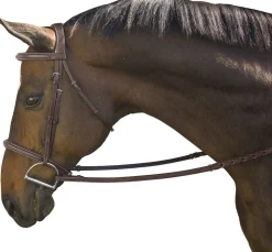 INT RIDING HELMET Marcel Toulouse Platinum Liza/Camden Snaffle Hunter Bridle