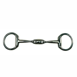 PARTRADE Metalab Double-Jointed Bradoon with Oval Link Eggbutt Snaffle-14mm