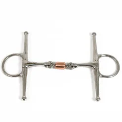 PARTRADE Metalab Double-Jointed with Copper Roller Link Full Cheek Snaffle Bit