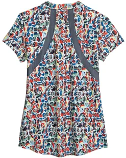 I APPAREL INT GROUP Noble Equestrian™ Ladies’ Erin Mandarin Short Sleeve Print Top