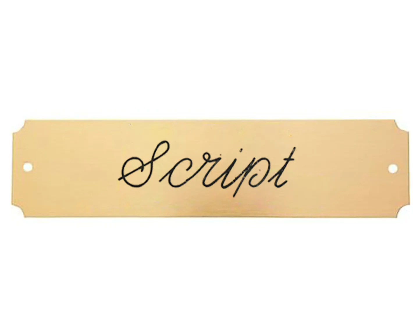 CRW Notched Brass Stall Plate - 1 or 2 lines
