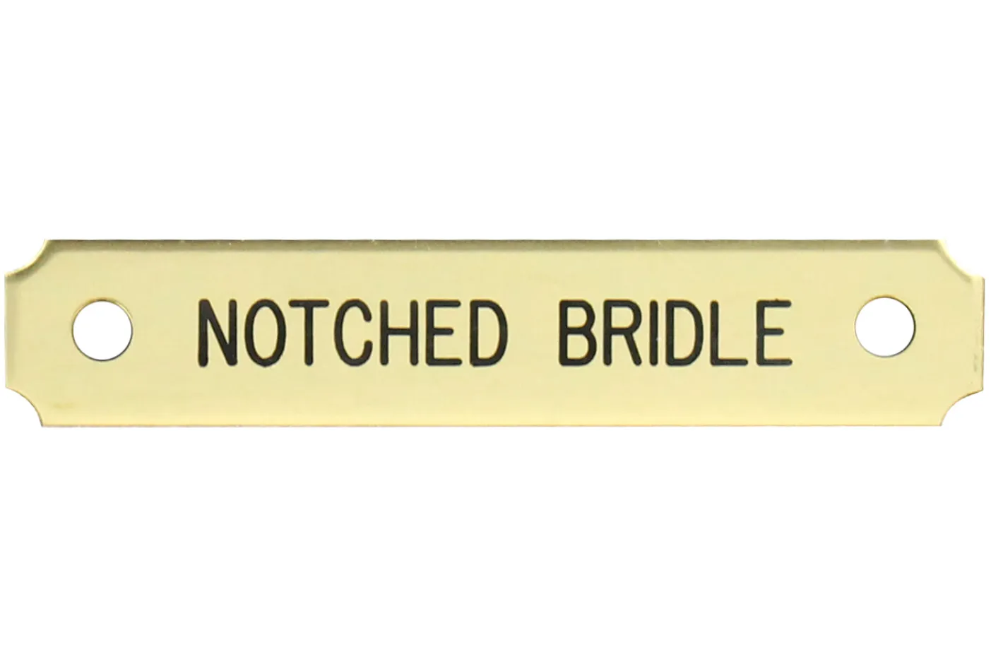 DOVER DROPSHIP Notched Corner Bridle Nameplate