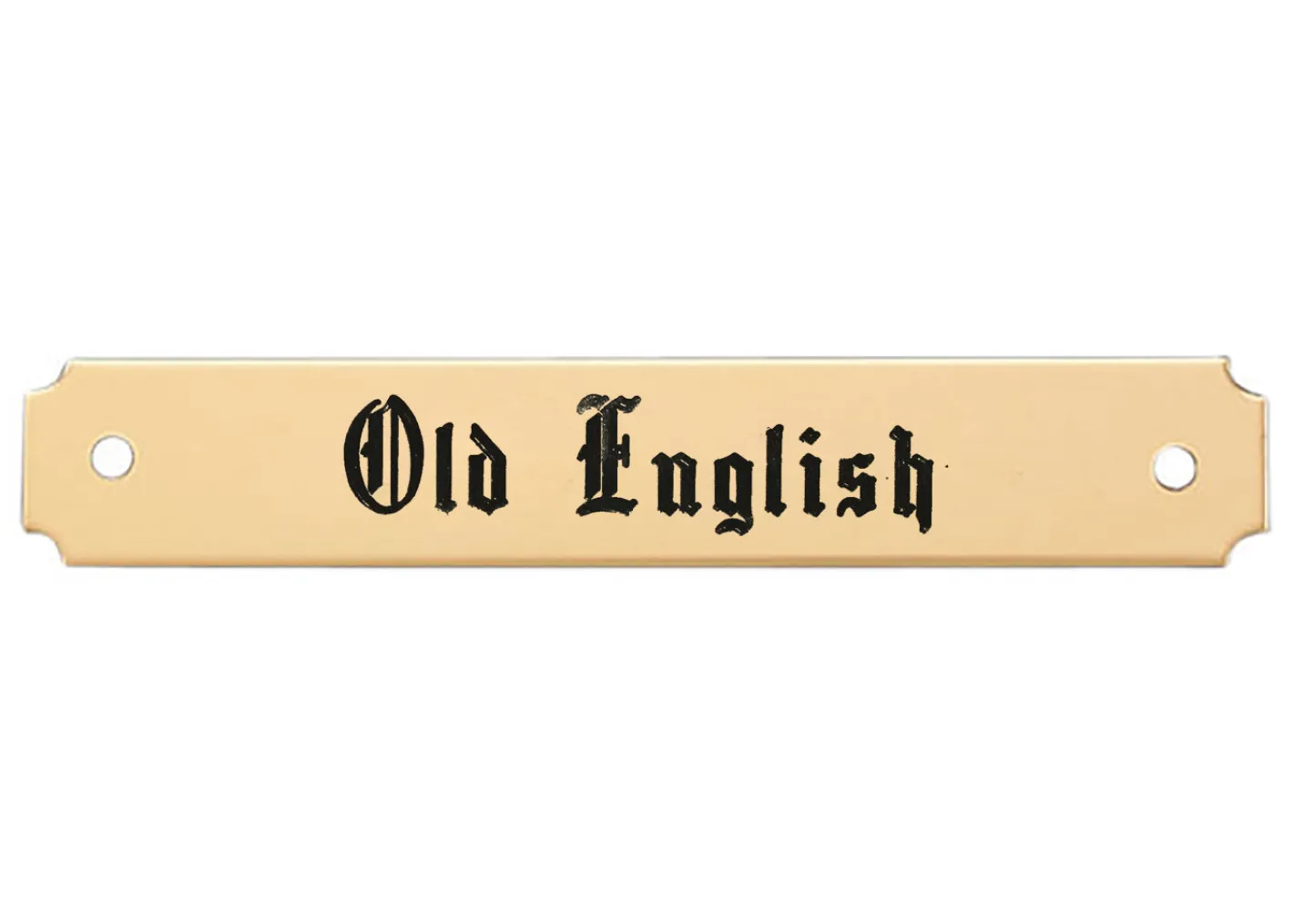 DOVER DROPSHIP Notched Corner Halter Nameplate - 1 or 2 lines