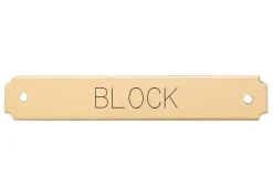 DOVER DROPSHIP Notched Corner Halter Nameplate - 1 or 2 lines