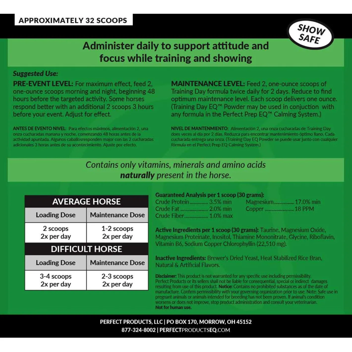 PERFECT PRODUCTS Perfect Prep EQ™ Training Day™