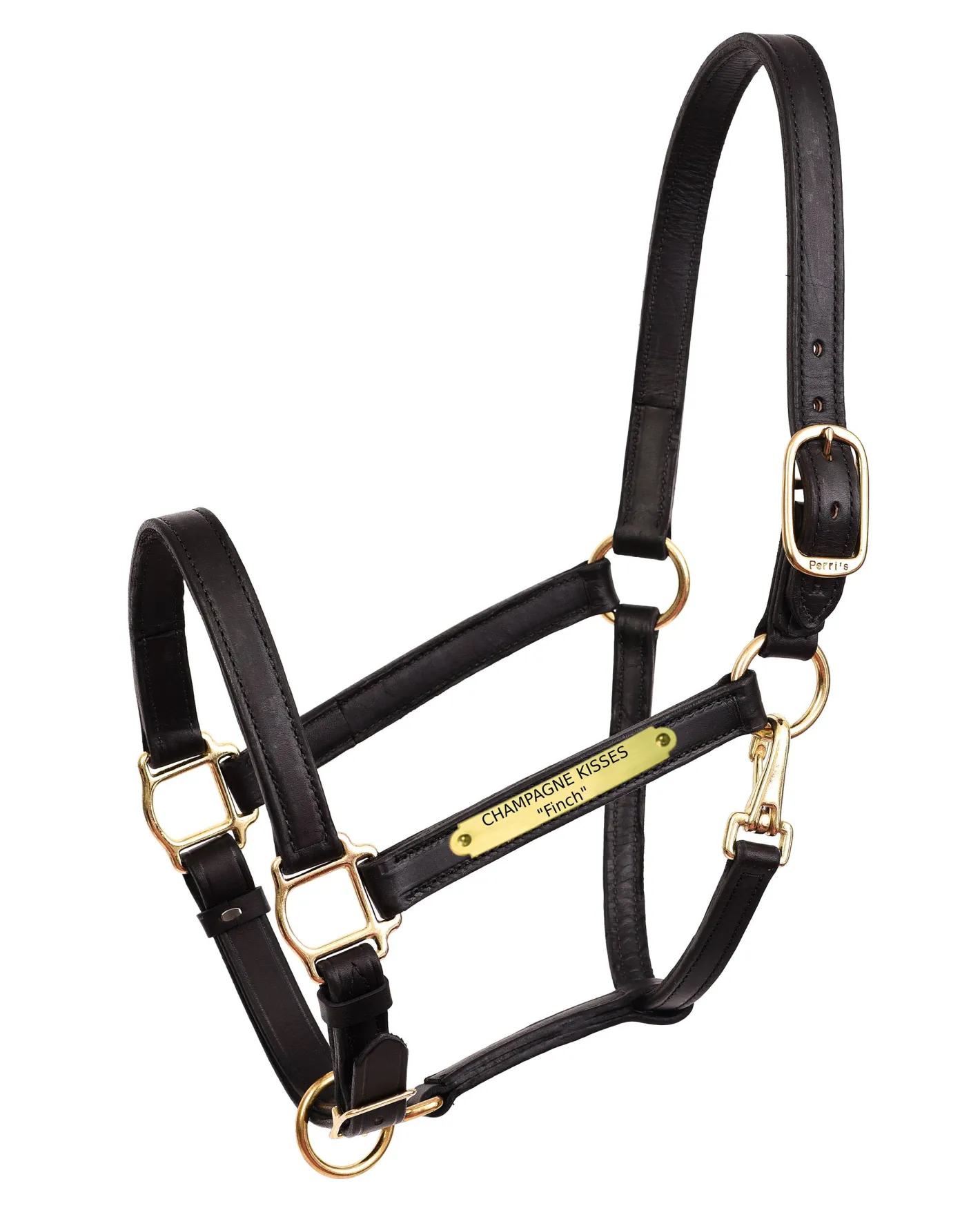 PERRIS LEATHER Perri’s® 1" Leather Turnout Halter with Nameplate