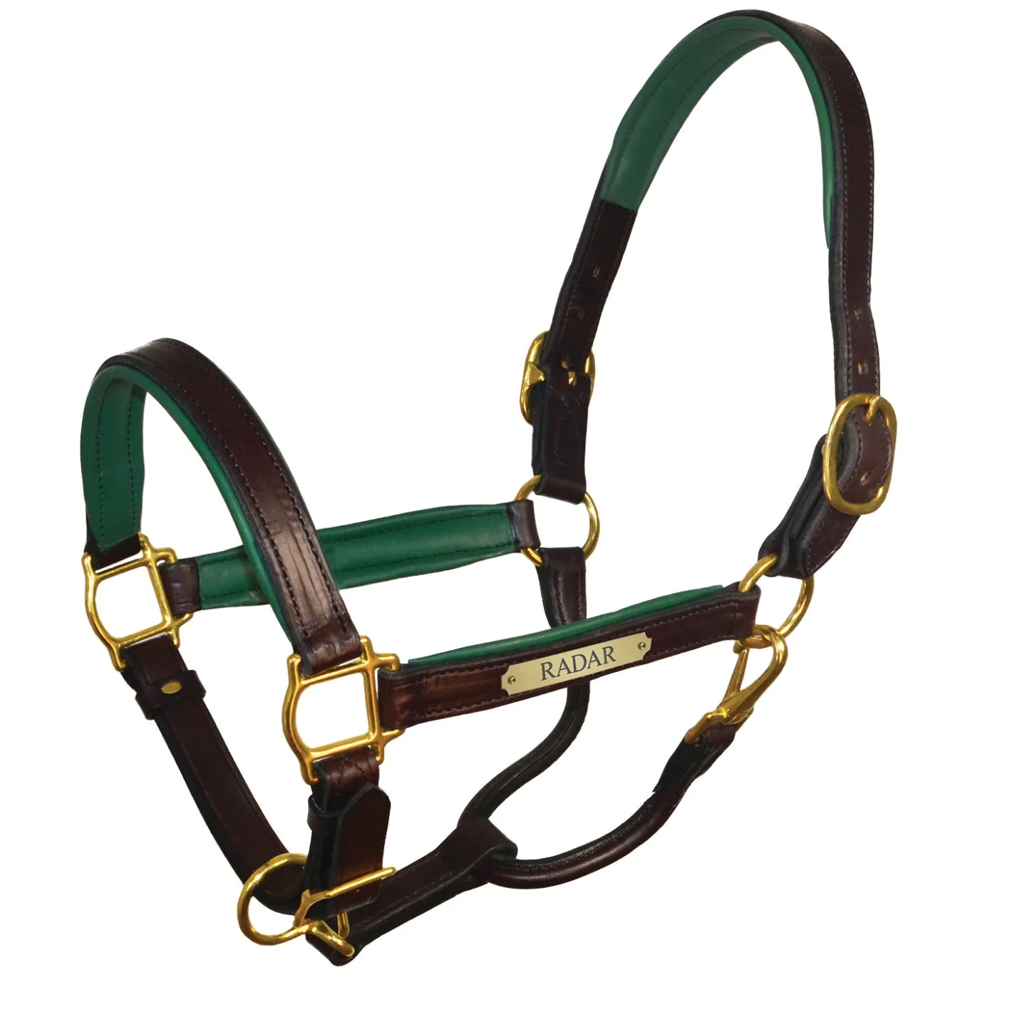 PERRIS LEATHER Perri’s® 1" Padded Leather Halter with Nameplate