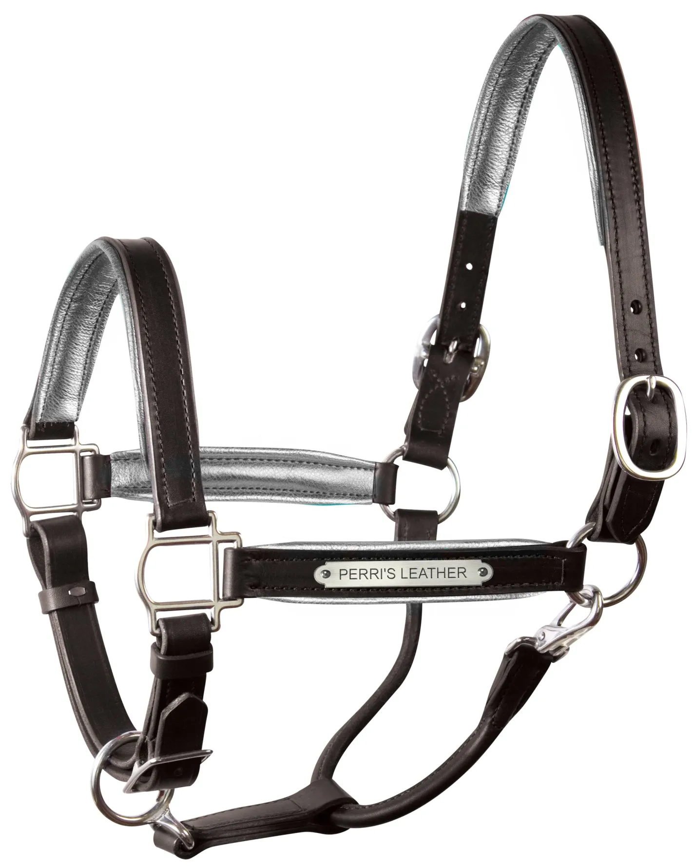 PERRIS LEATHER Perri’s® 1" Padded Leather Halter with Nameplate
