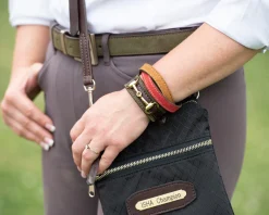PERRIS LEATHER Perri’s® Champion Collection Wristlet with Leather Accents and Nameplate
