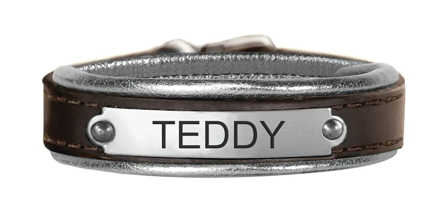 PERRIS LEATHER Perri’s® Padded Leather Nameplate Bracelet