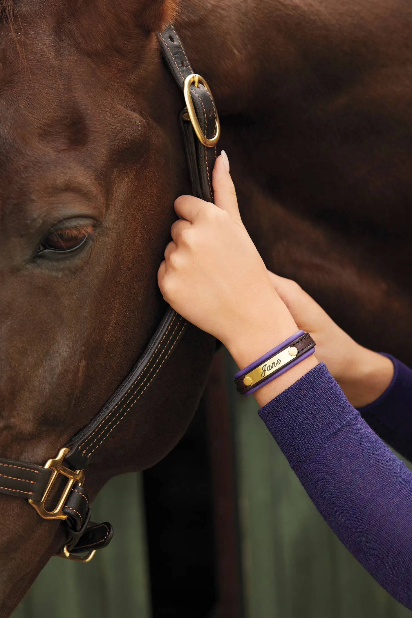 PERRIS LEATHER Perri’s® Padded Leather Nameplate Bracelet