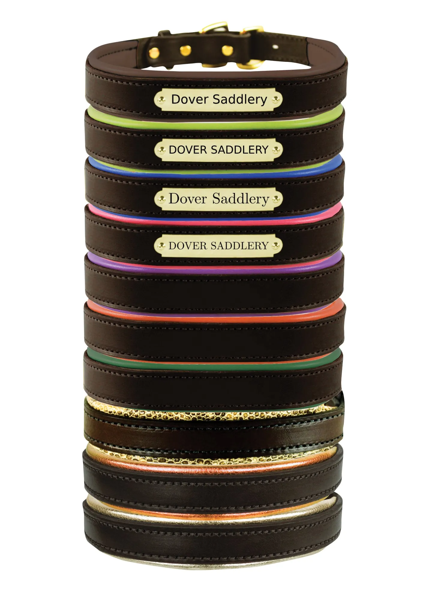 PERRIS LEATHER Perri’s® Padded Leather Nameplate Dog Collar