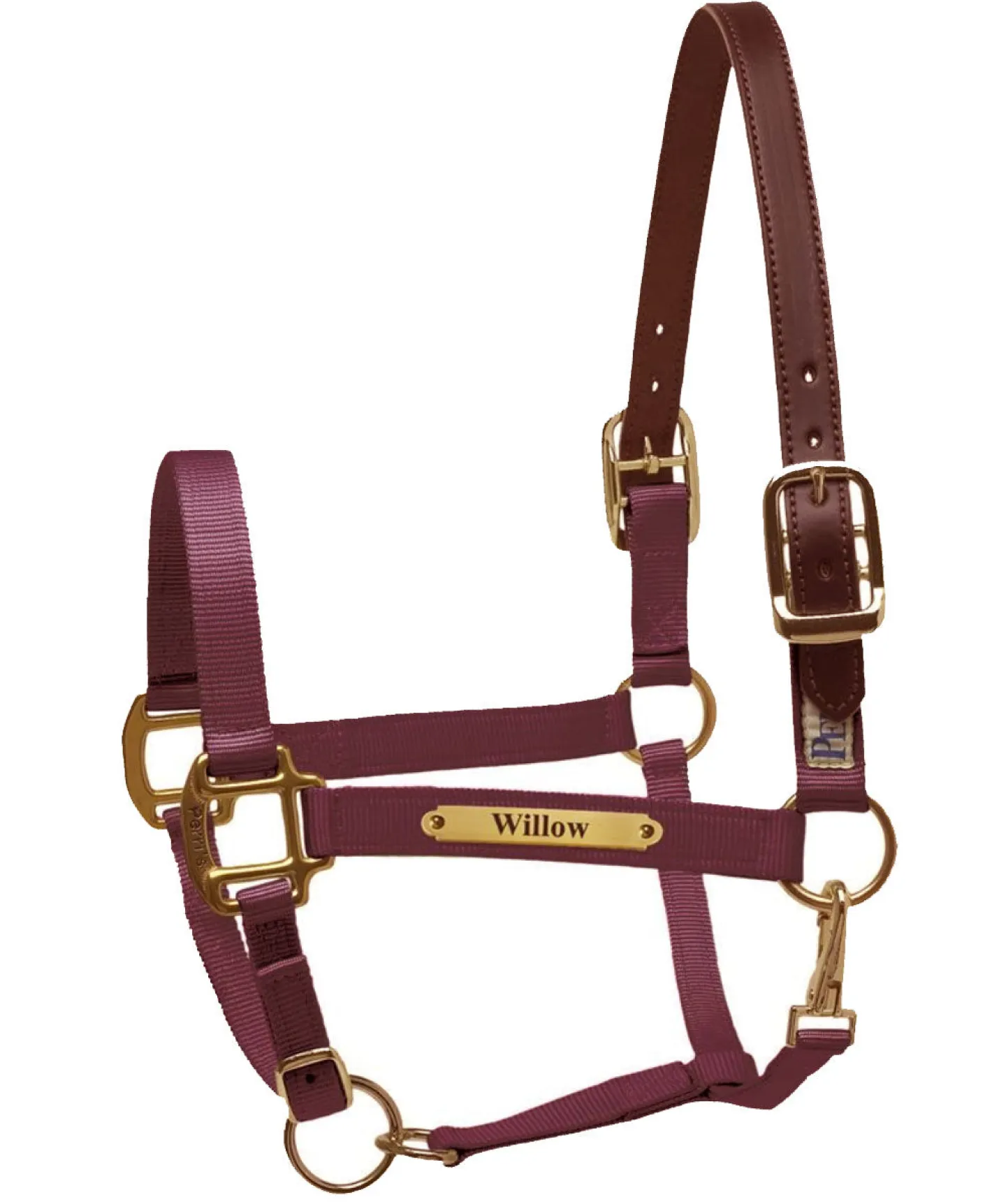 PERRIS LEATHER Perri’s® Premium Nylon Safety Halter with Nameplate