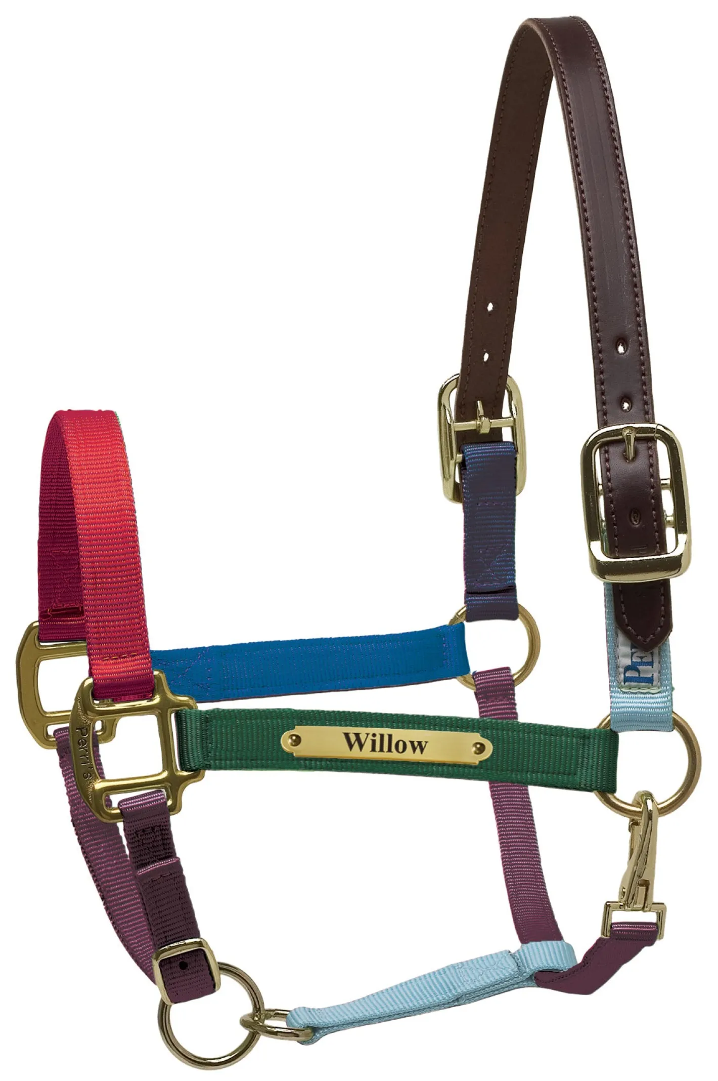 PERRIS LEATHER Perri’s® Premium Nylon Safety Halter with Nameplate