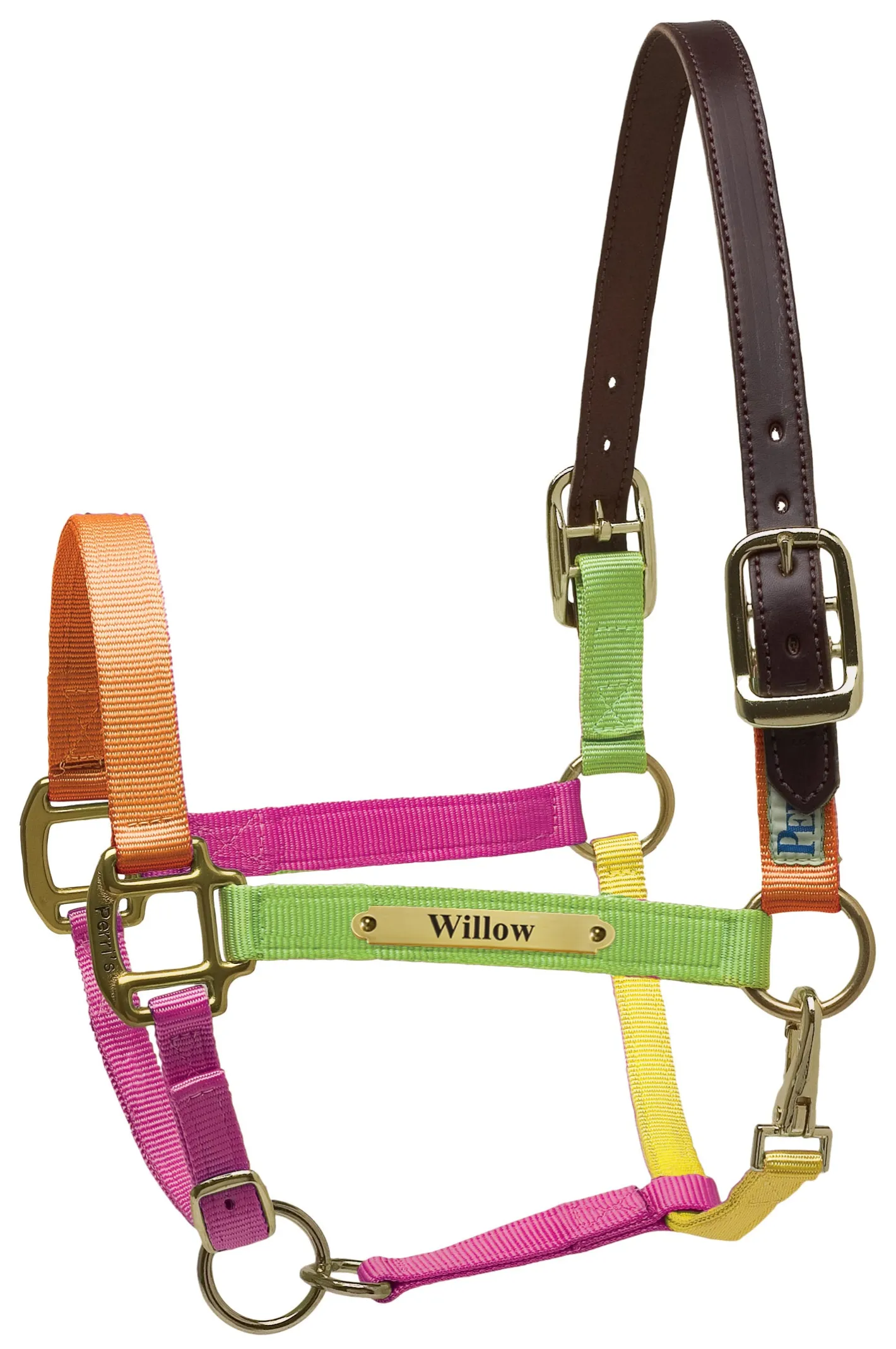 PERRIS LEATHER Perri’s® Premium Nylon Safety Halter with Nameplate