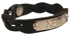 PERRIS LEATHER Perri’s® Braided Leather Nameplate Bracelet