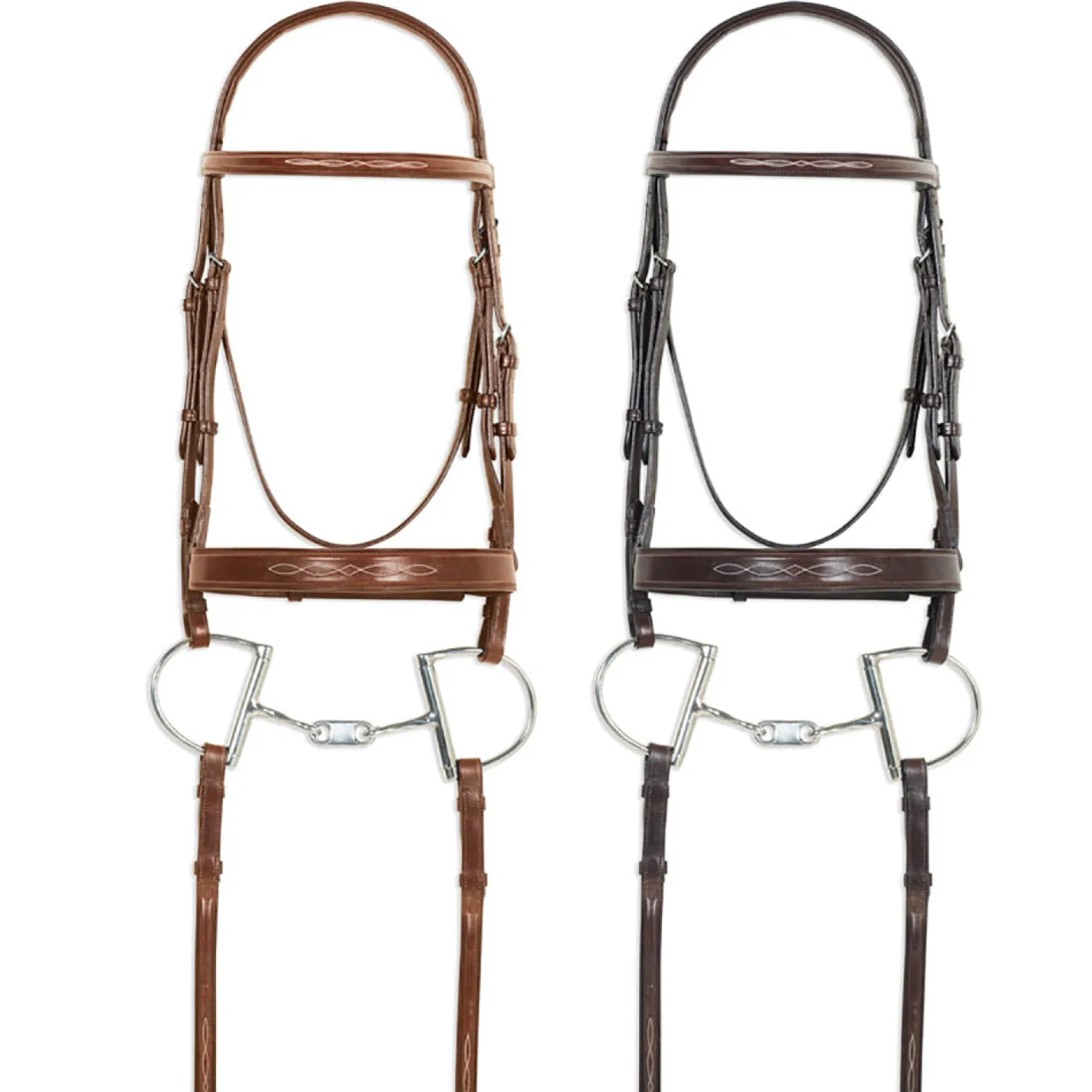 ERS Pessoa® Pro Fancy-Stitched Wide Nose Bridle