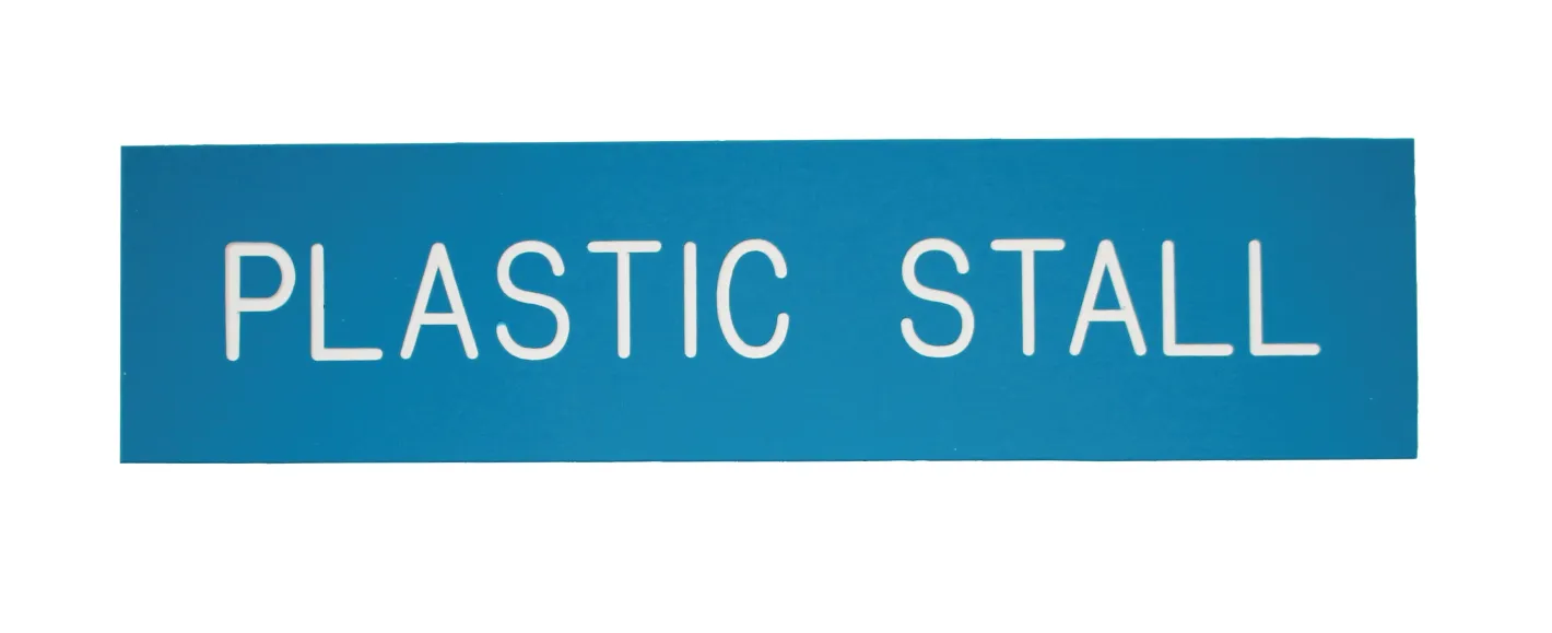 DOVER DROPSHIP Plastic Stall Plate - 1 or 2 lines