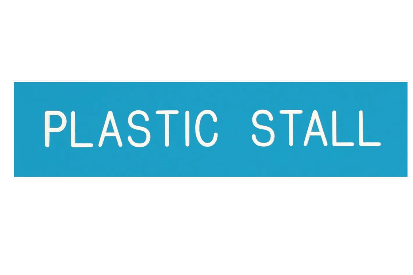 DOVER DROPSHIP Plastic Stall Plate - 3 lines
