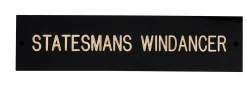 CRW Rectangular Black & Brass Stall Plate - 1 or 2 lines