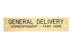 CRW Rectangular Stall Plate - 3 lines