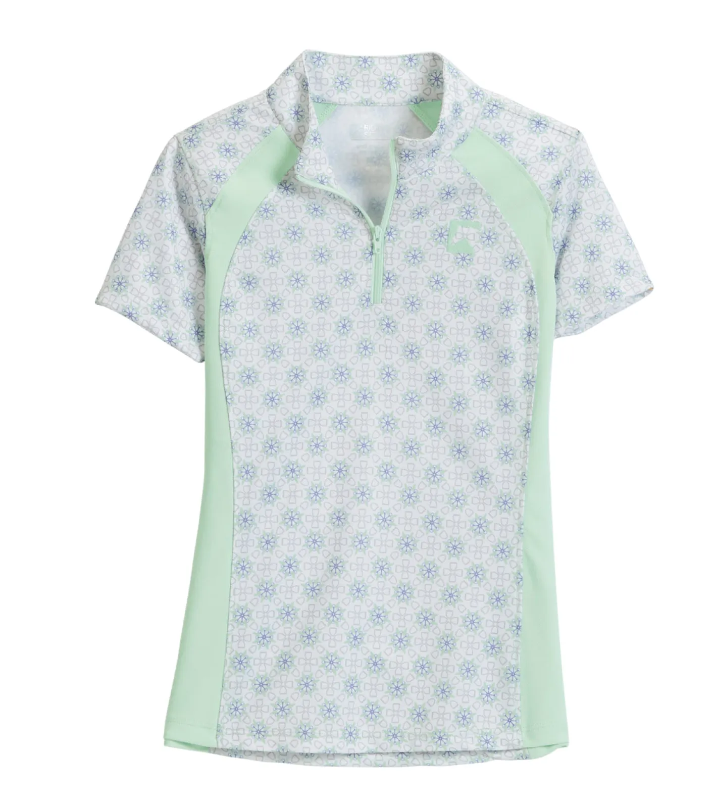Kids KIRSCH Riding Sport™ Kids’ Airflow Quarter-Zip Print Short Sleeve Shirt