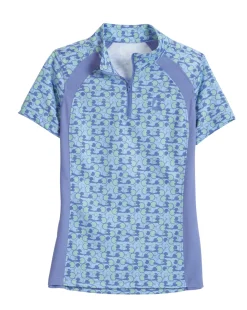 Kids KIRSCH Riding Sport™ Kids’ Airflow Quarter-Zip Print Short Sleeve Shirt