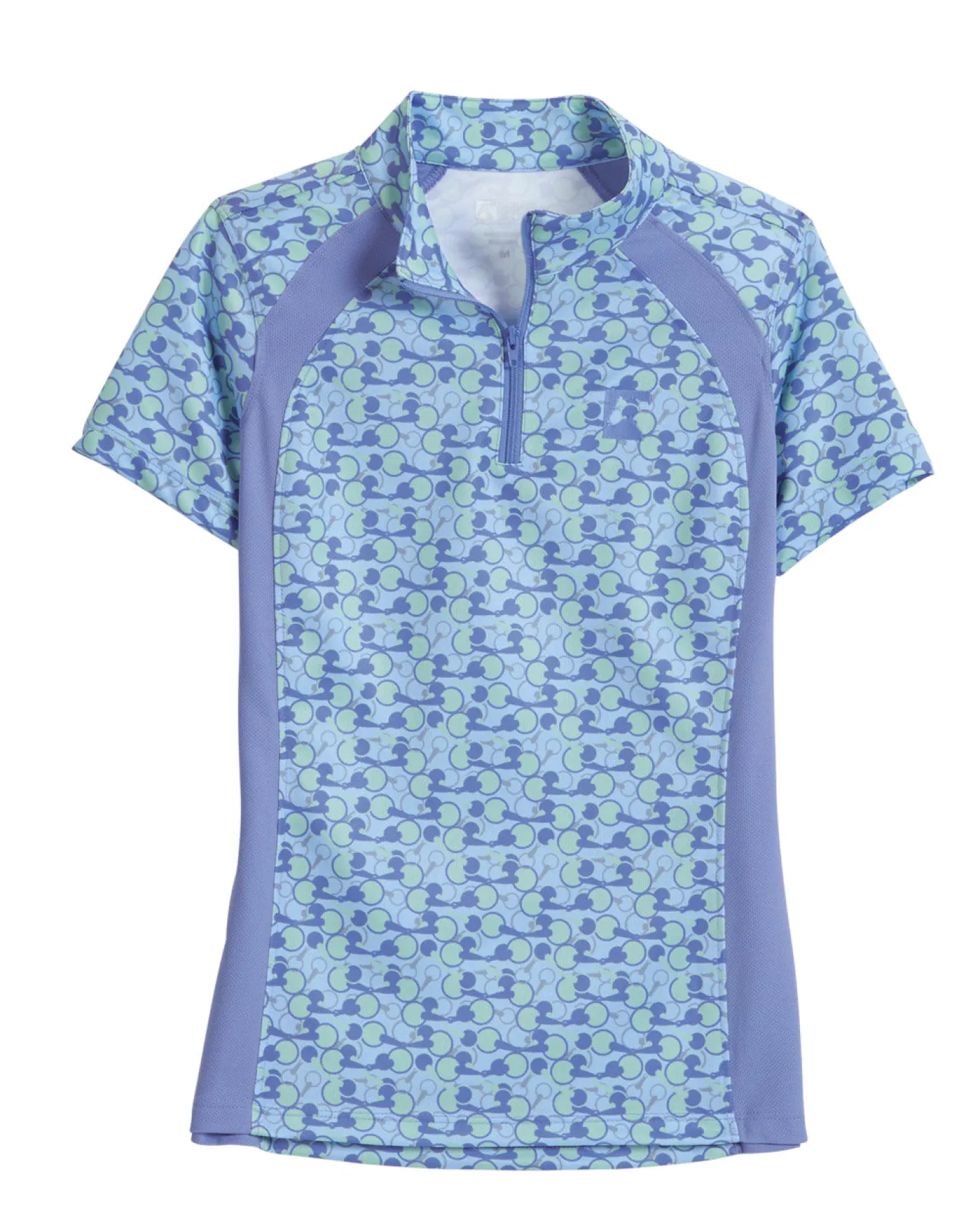Kids KIRSCH Riding Sport™ Kids’ Airflow Quarter-Zip Print Short Sleeve Shirt