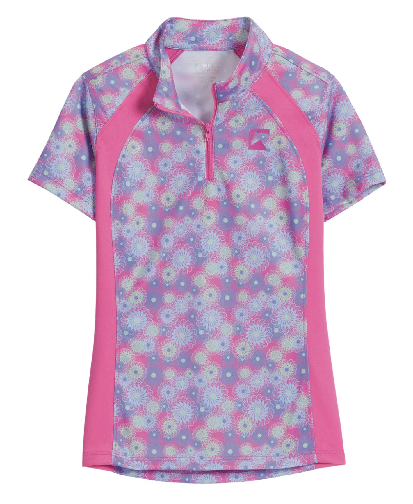 Kids KIRSCH Riding Sport™ Kids’ Airflow Quarter-Zip Print Short Sleeve Shirt