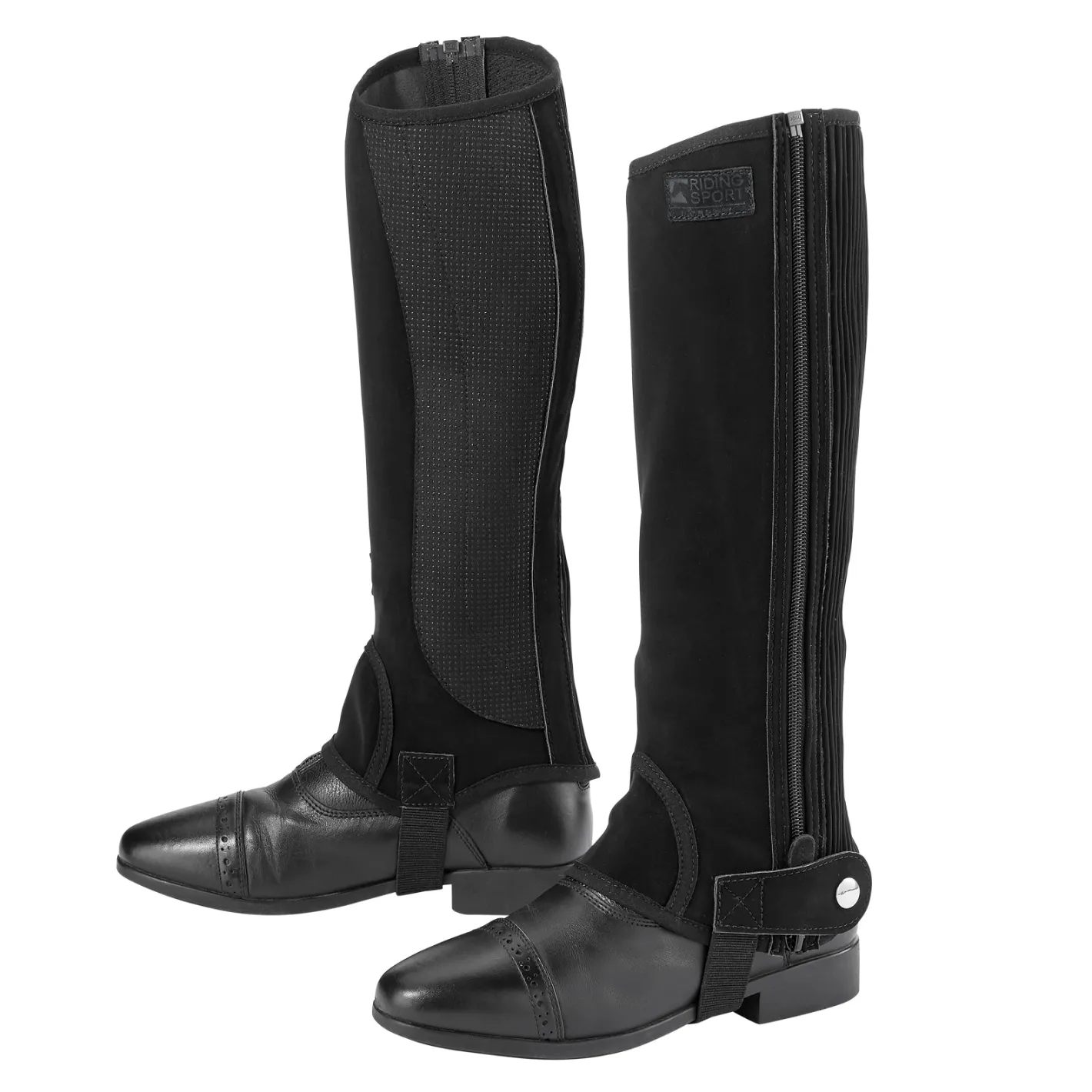 S.K. SHOES AND BOOTS Riding Sport™ Adults’ Synthetic Suede Half Chaps with Silicone Grip Patches