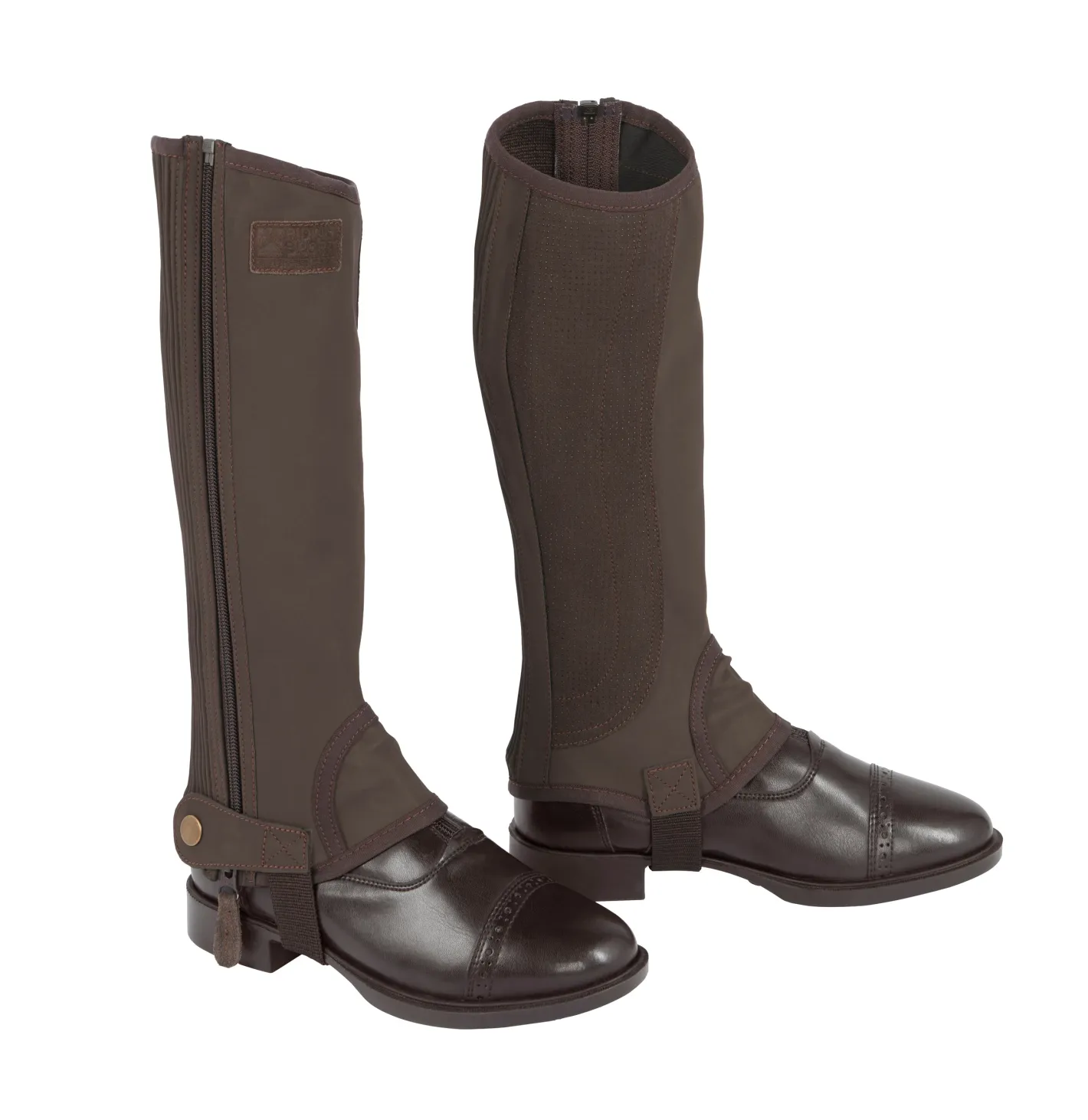 Kids S.K. SHOES AND BOOTS Riding Sport™ Kids’ Synthetic Suede Half Chaps with Silicone Grip Patches