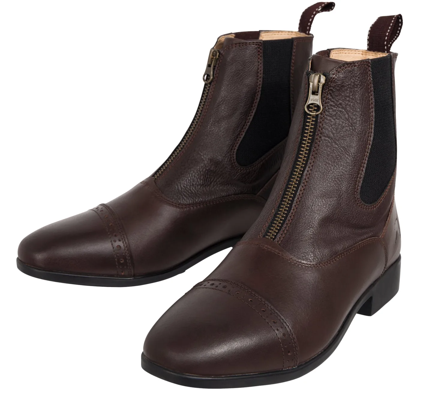 Women S.K. SHOES AND BOOTS Riding Sport™ Ladies' Essential Leather Zip Paddock Boots