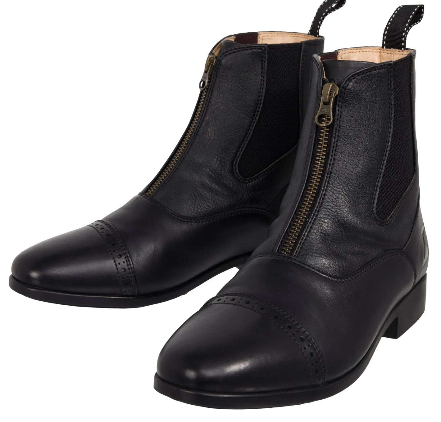 Women S.K. SHOES AND BOOTS Riding Sport™ Ladies' Essential Leather Zip Paddock Boots