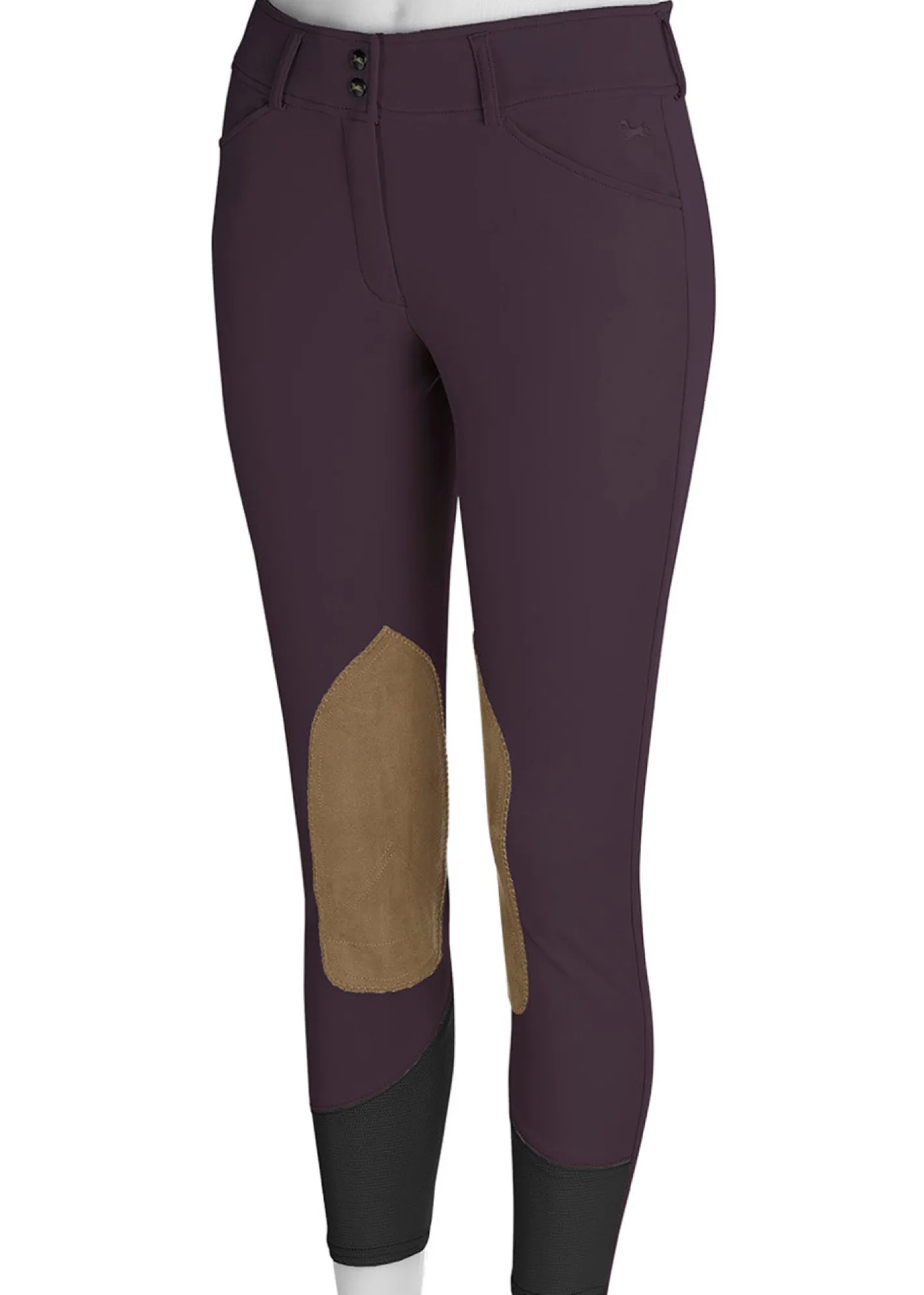 RJ CLASSICS R.J. Classics Ladies’ Anna Mid-Rise Front-Zip Knee-Patch Breech