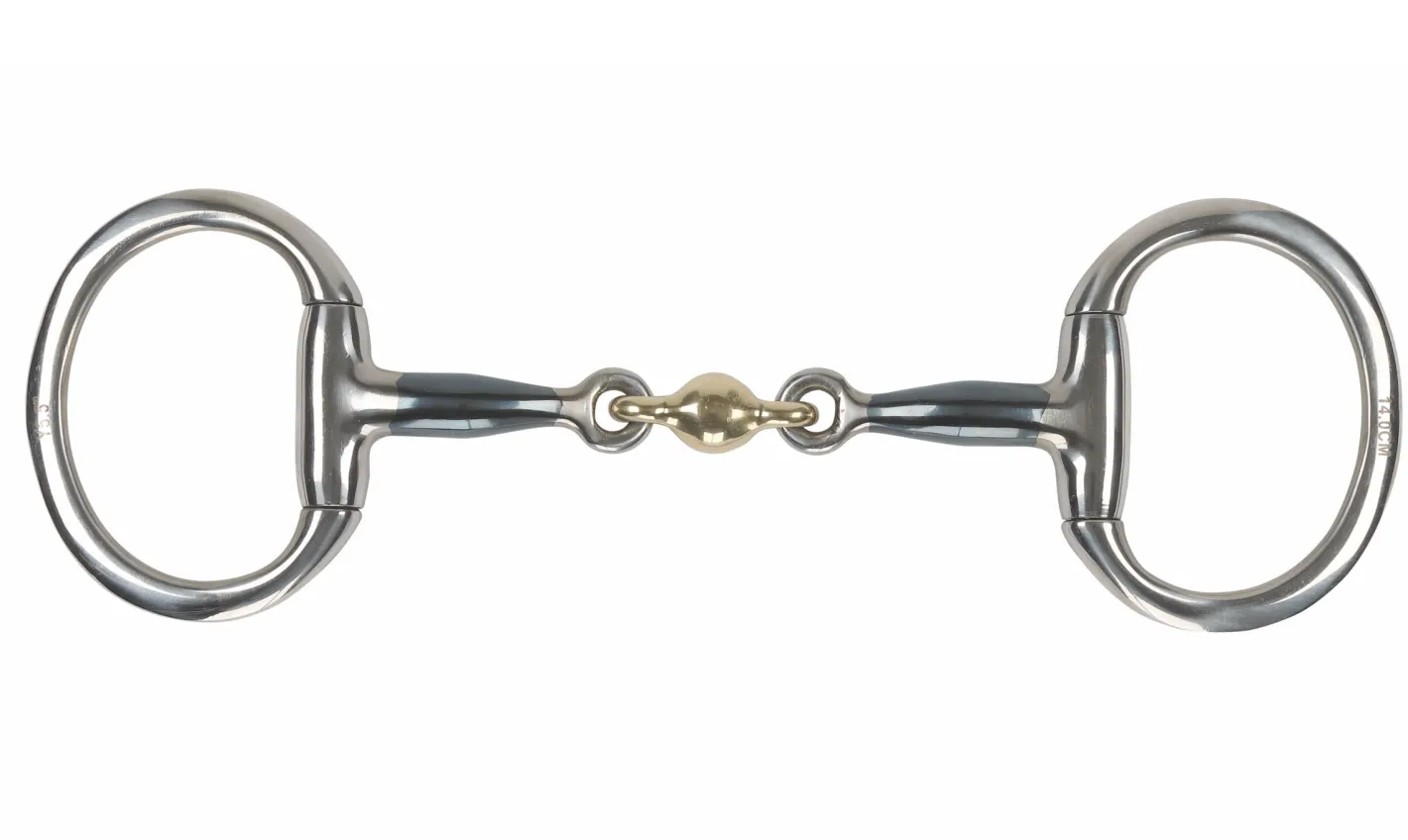 SHIRES EQUESTRIAN Shires Blue Sweet Iron Flat Eggbutt Bit with Lozenge