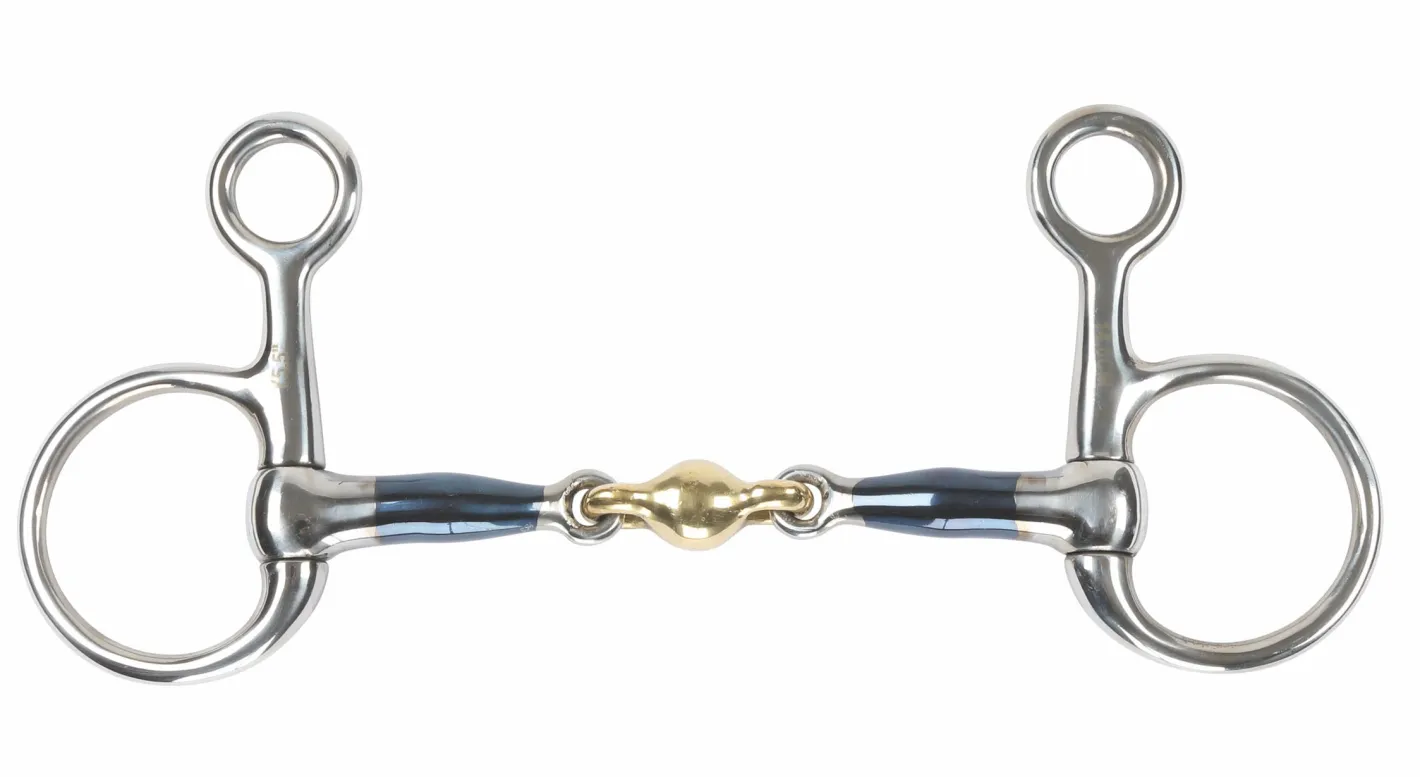 SHIRES EQUESTRIAN Shires Blue Sweet Iron Hanging Cheek Bit with Lozenge