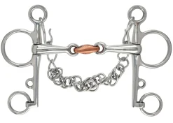SHIRES EQUESTRIAN Shires Double-Jointed Pelham Bit with Copper Lozenge