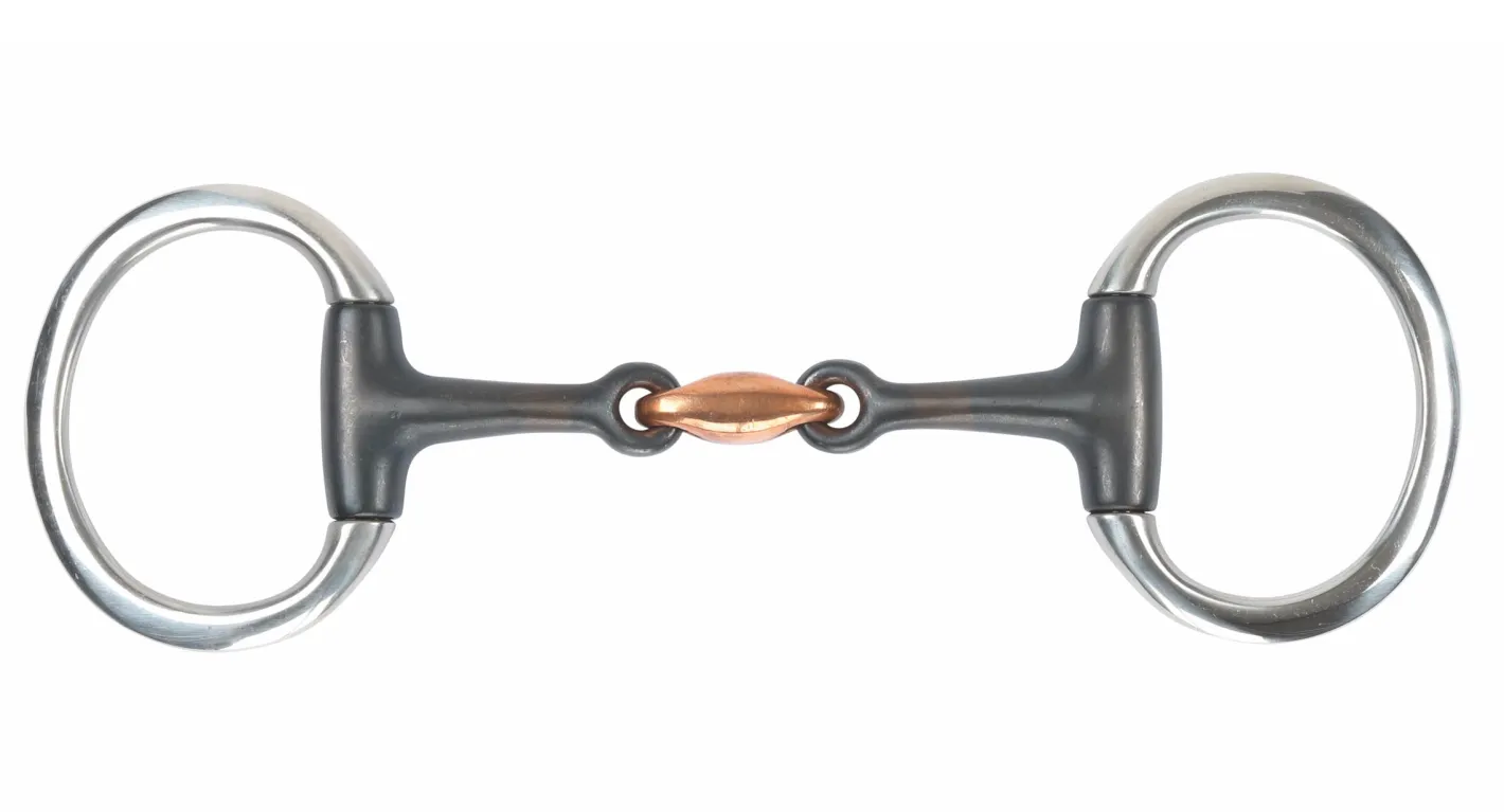 SHIRES EQUESTRIAN Shires Sweet Iron Flat Ring Eggbutt Bit with Lozenge