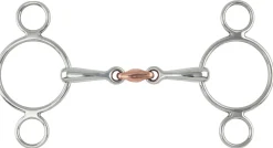 SHIRES EQUESTRIAN Shires Two-Ring Copper Lozenge Gag Bit