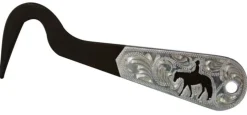 SHILOH STABLES TACK Showman® Brown Steel & Engraved Silver Hoof Pick