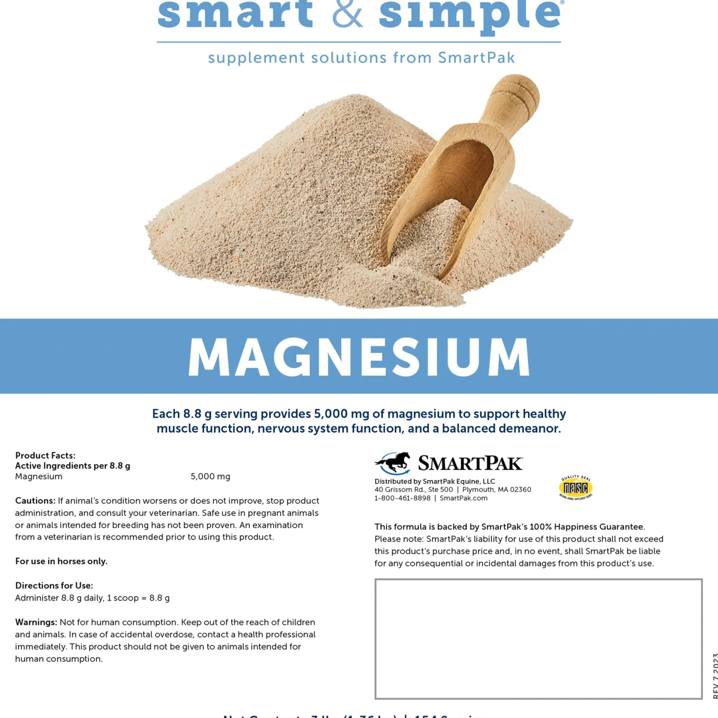 SMARTPAK SmartEquine™ Smart & Simple® Magnesium Oxide Powder - 3 lbs.