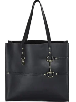 JPC EQUESTRIAN Snaffle Bit Leather Tote Bag