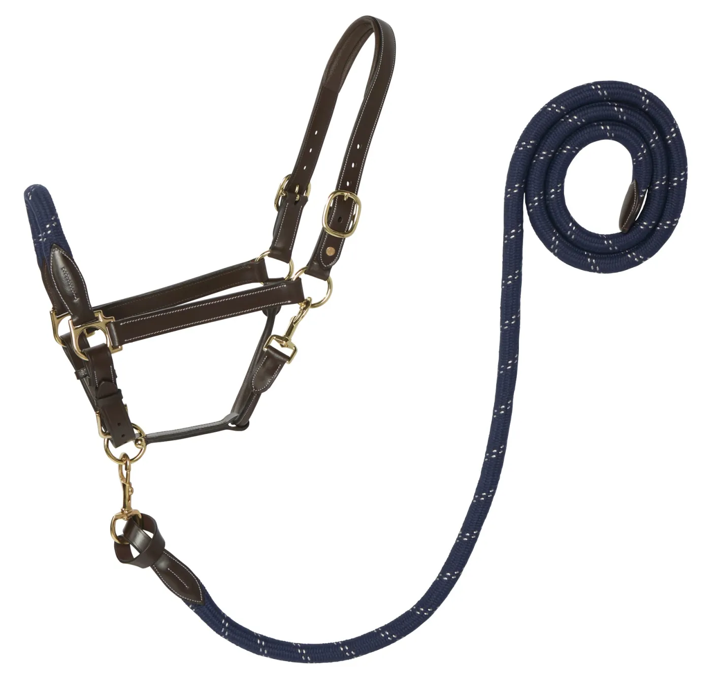 PUSHKAR INTL Suffolk™ Leather & Rope Halter with Lead