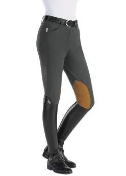 TAILORED SPORTSMAN The ™ Techno Front-Zip Mid-Rise Clarino™ Knee Patch